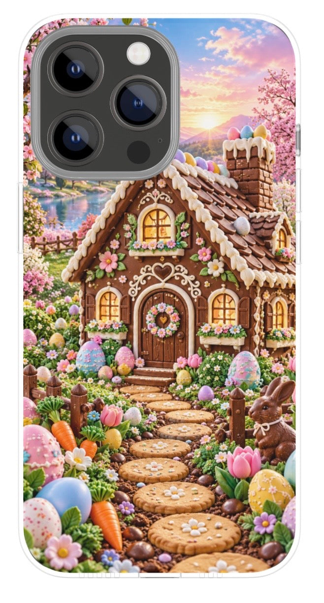 Easter Gingerbread Cottage phone case