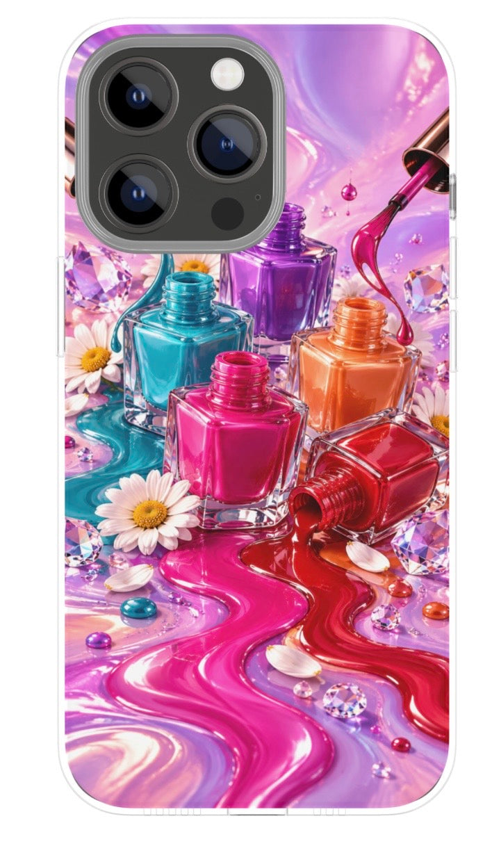 Rainbow Nail Polish Collection phone case