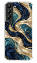 Midnight Blue Gold Swirl phone case mockup