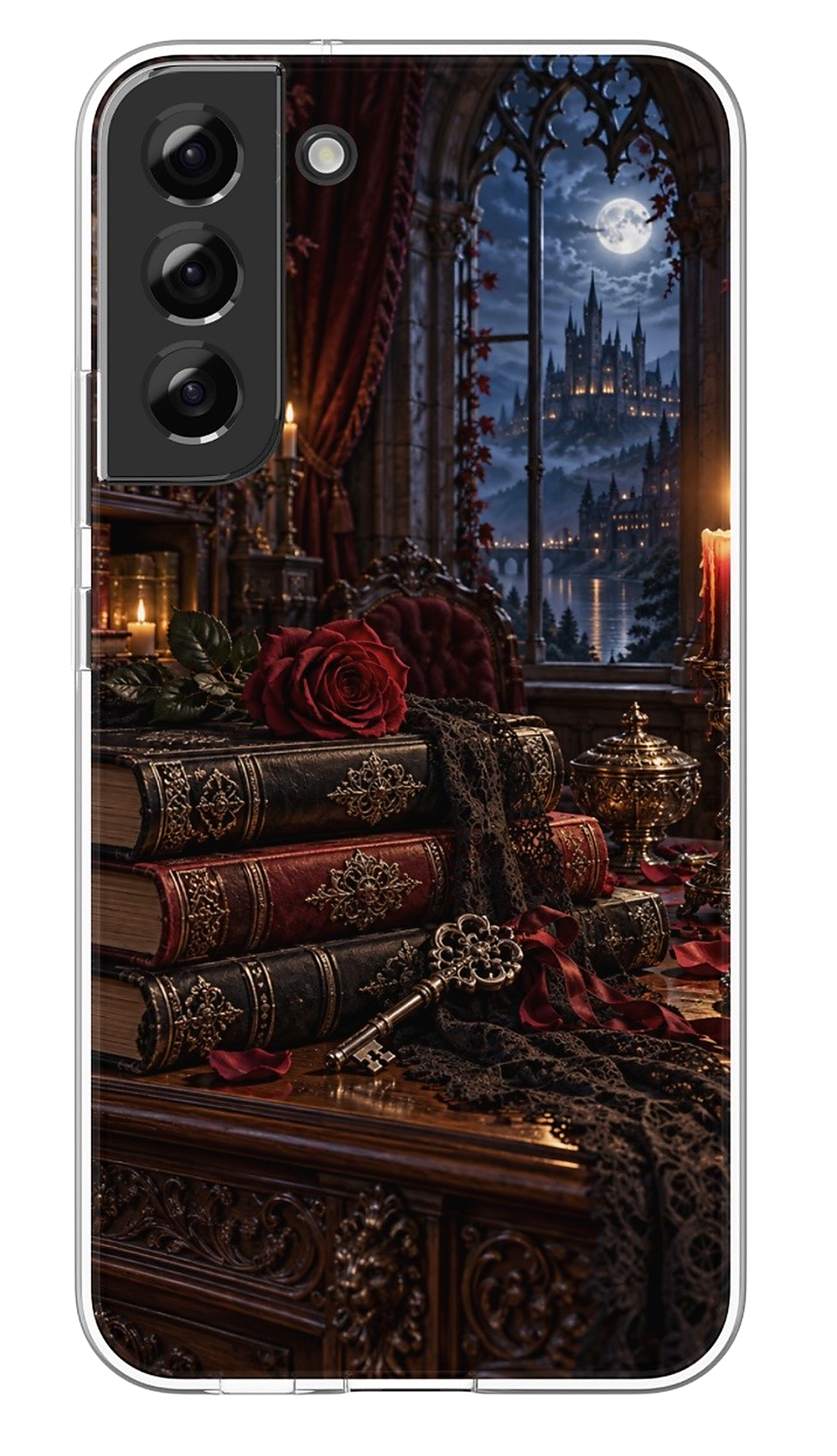 Moonlit Gothic Books phone case