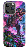 Neon Jurassic T-Rex phone case
