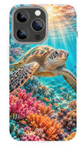 Sea Turtle Coral Reef phone case