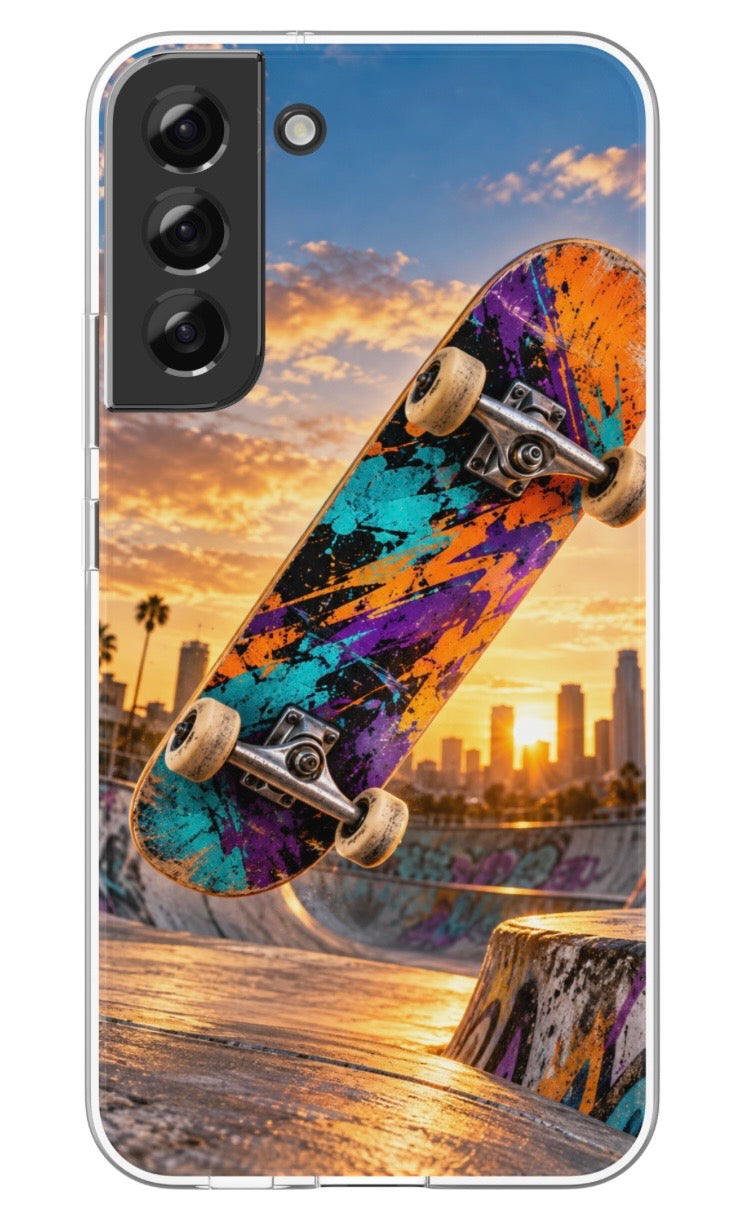 Skateboarding Sunset phone case