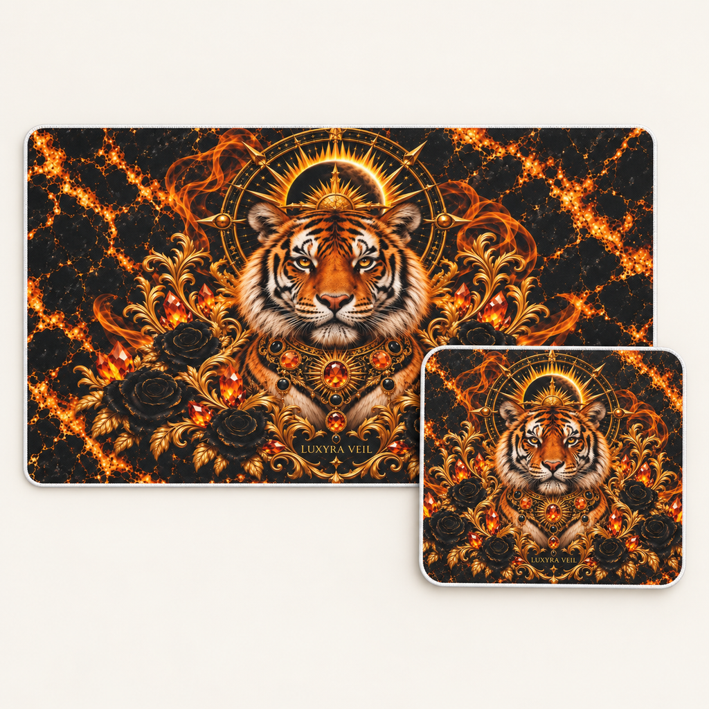 Solar Tiger desk mat and mouse pad bundle