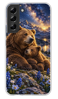 Starlit Bear Family phone case mockup