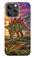 Stegosaurus Sunset phone case