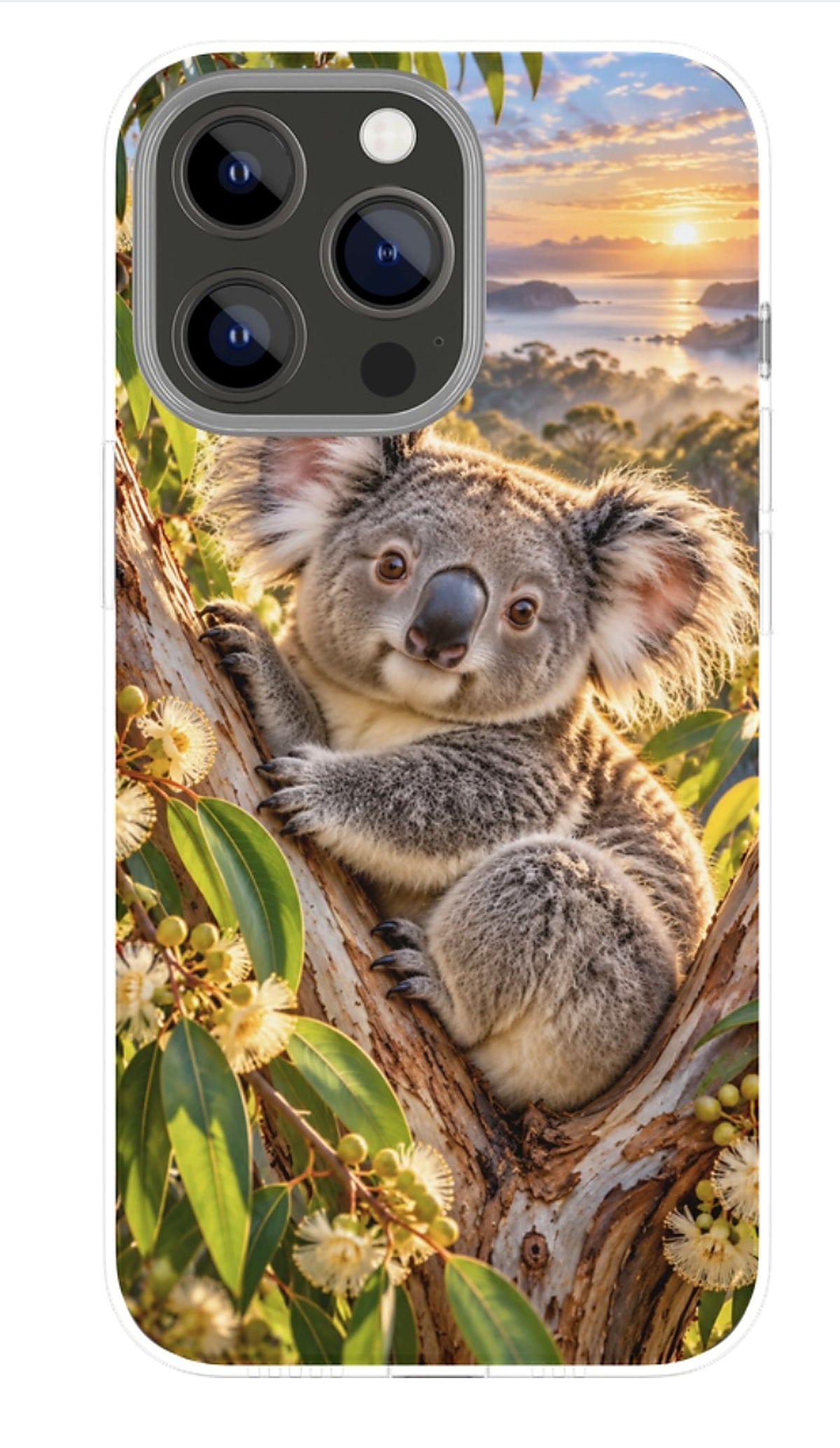 Sunlit Australian Koala phone case mockup