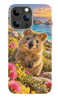 Sunset Quokka phone case mockup