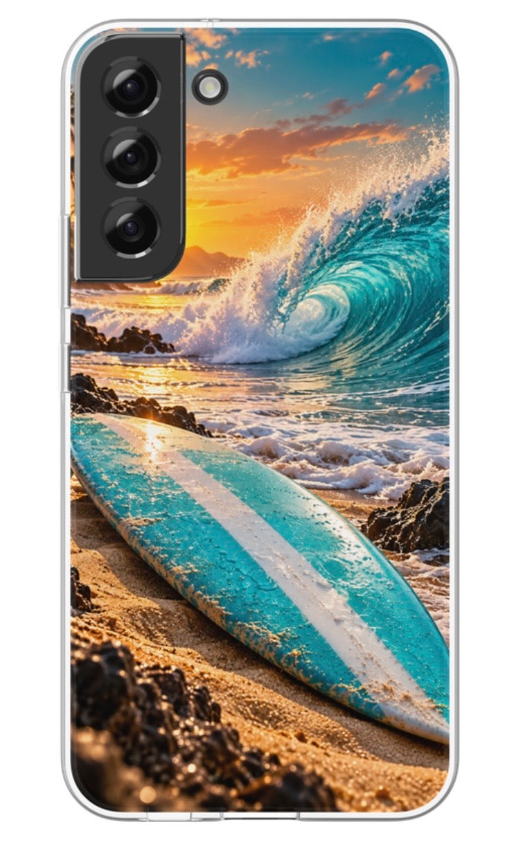 Surfing Sunset phone case