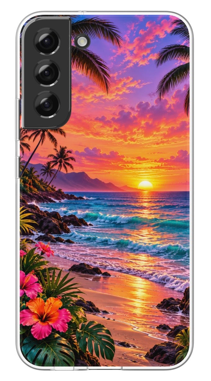 Tropical Sunset Cove phone case