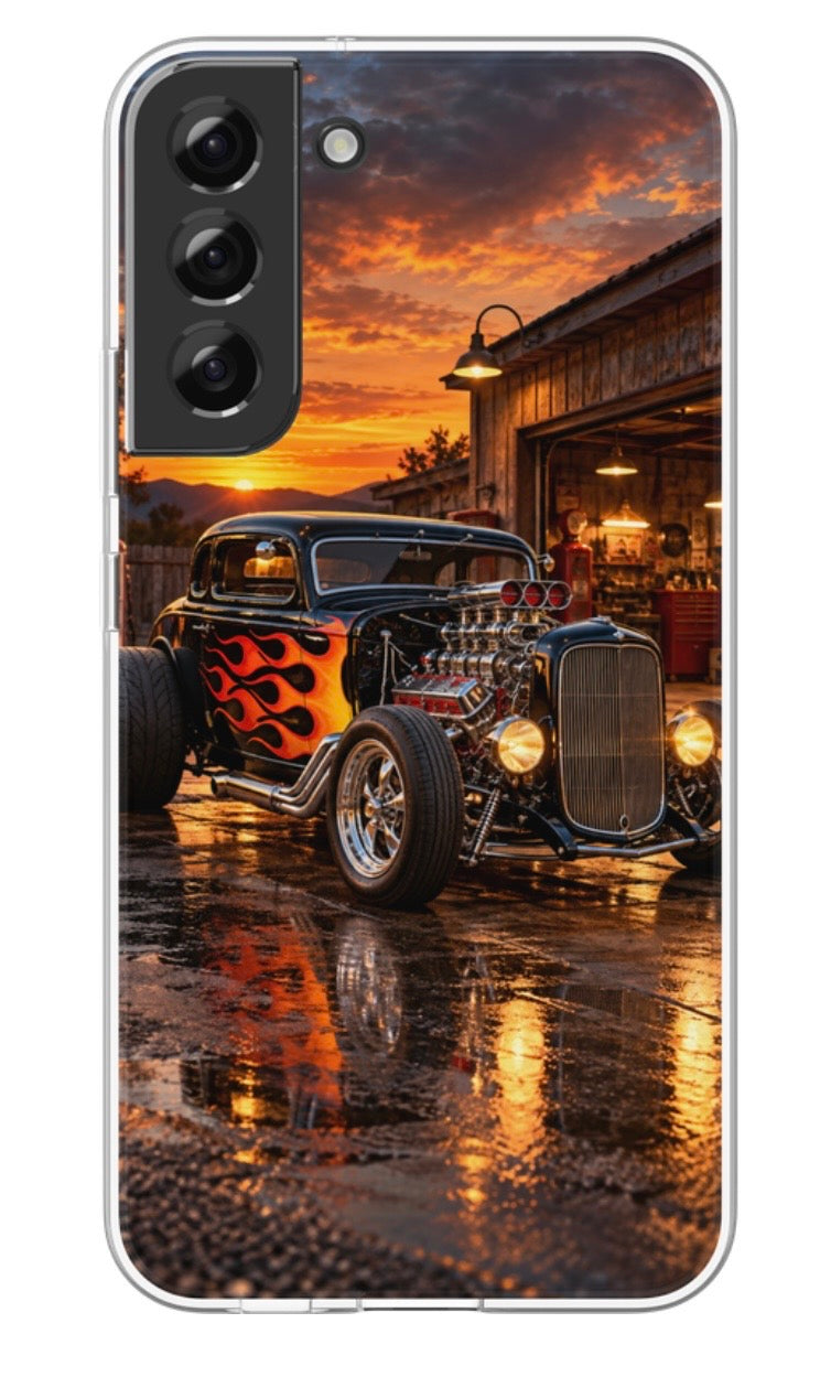 Vintage Hot Rod Garage phone case